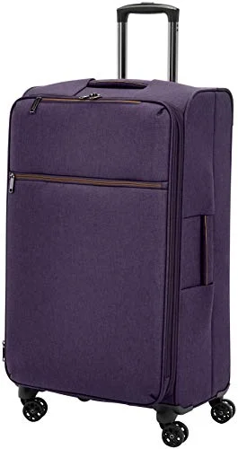 AmazonBasics Belltown Softside Rolling Spinner Suitcase Luggage - 29 Inch, Heather Purple