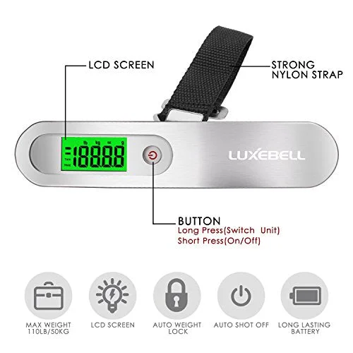 Luxebell 110lbs Digital Luggage Scale - Gift for Traveler