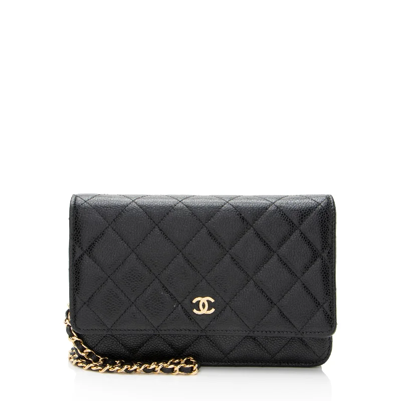 Chanel Caviar Leather Classic Wallet on Chain