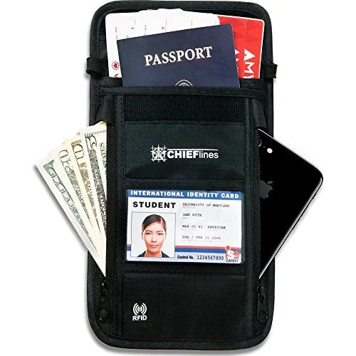 Travel Wallet-Passport Holder-Anti-Theft-Neck Pouch-Rfid Blocking-For Men And Women