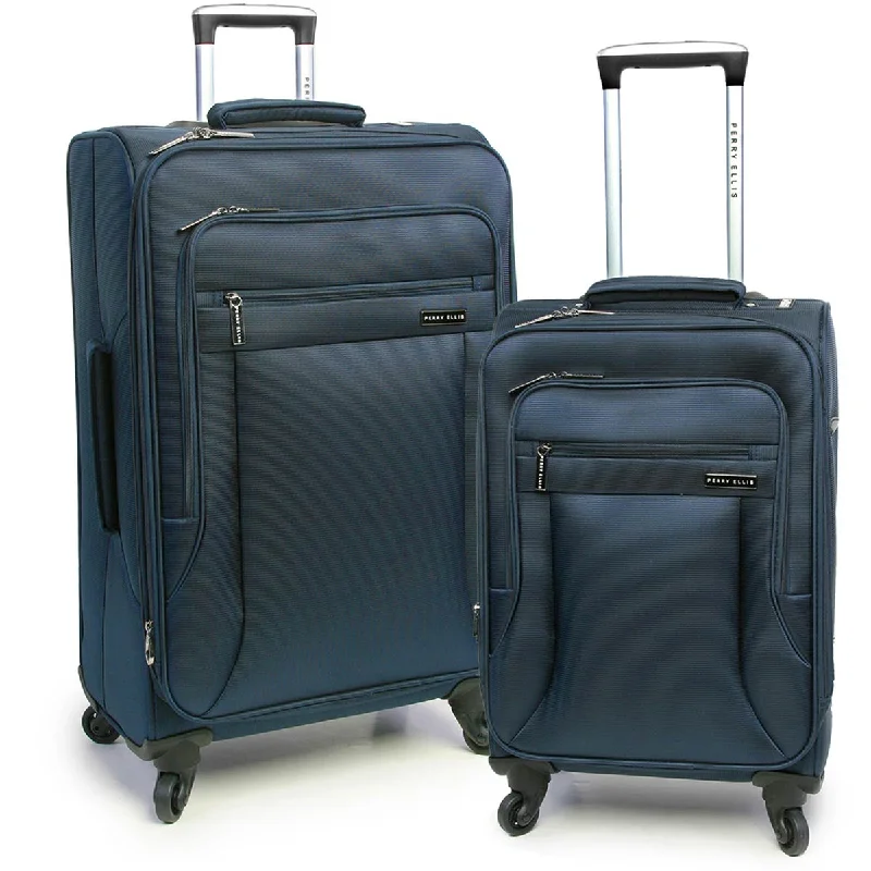 Perry Ellis Fortune Ultra Lightweight 2Pc Spinner Luggage Set