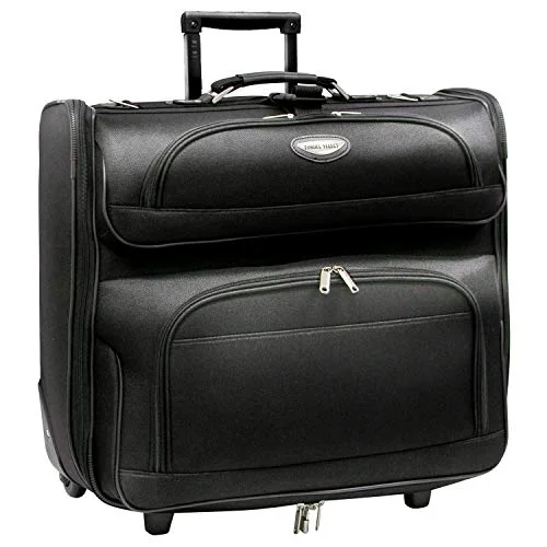 Travel Select Amsterdam Rolling Garment Bag Wheeled Luggage Case, Black (23-Inch)