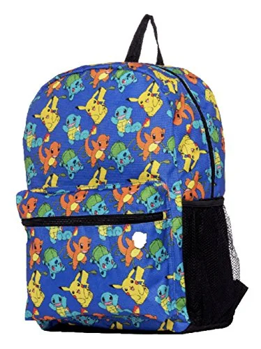 Pokemon Large 17" All Over Print Front Pocket Backpack