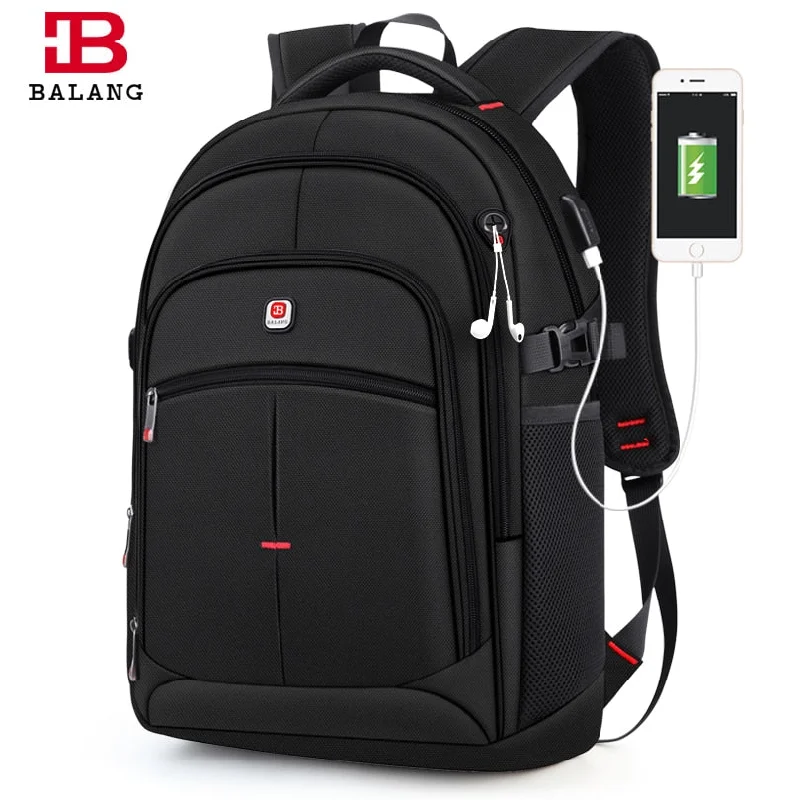 Balang Brand 2019 New Men'S Casual Backpacks Waterproof 15.6 Inch Laptop Backpack Usb Large