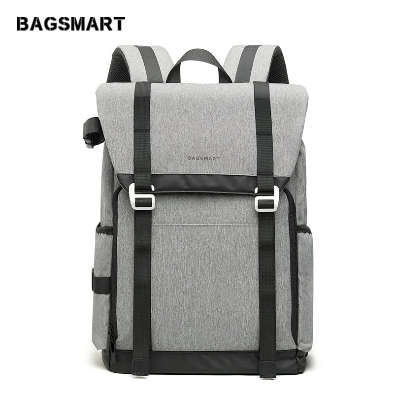 Bagsmart New Dslr Camera Backpack Retro Camera Bag Grey Travel Camera Backpack Photography Bag With