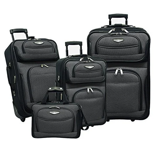 Traveler'S Choice Amsterdam 4-Piece Luggage Set, Gray