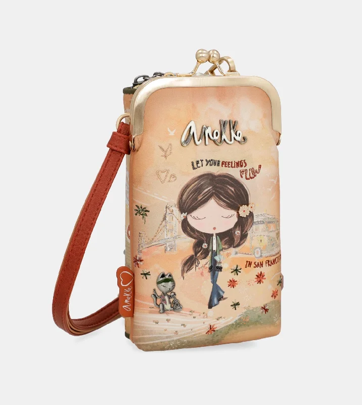 Peace & Love camel 3-in-1 RFID wallet bag