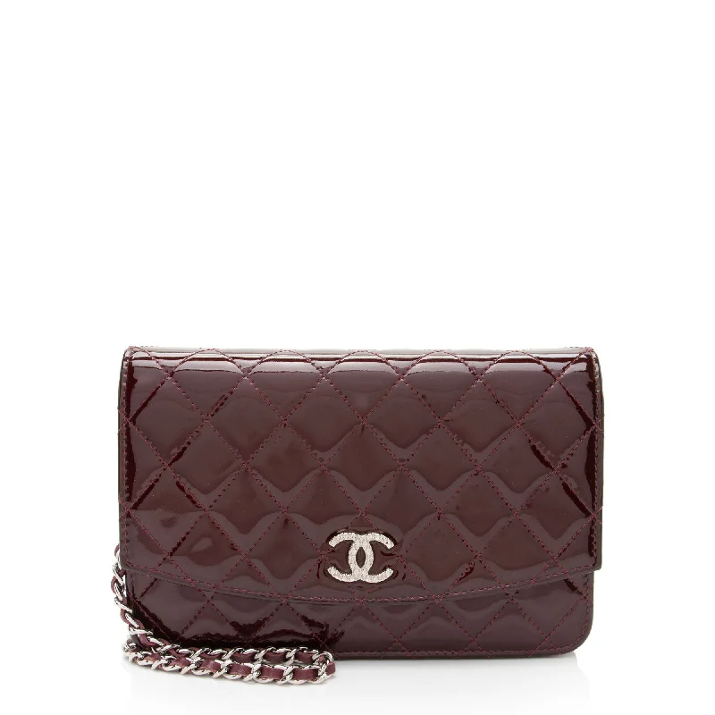 Chanel Patent Leather Classic Wallet on Chain