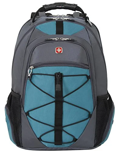 Swiss Gear Sa6799 Gray With Teal Tsa Friendly Scansmart Laptop Backpack - Fits Most 15 Inch Laptops