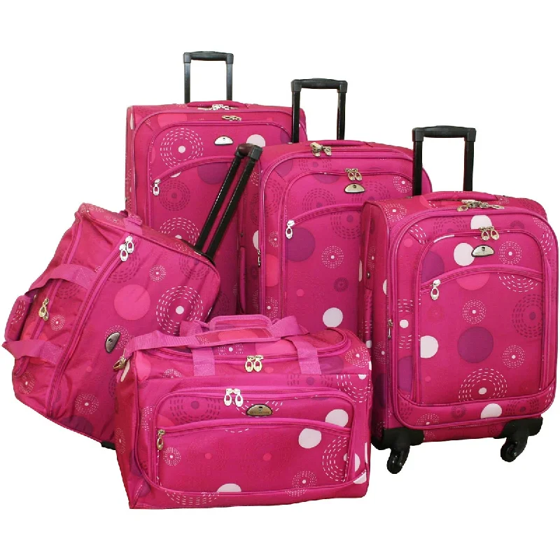 American Flyer Fireworks 5Pc Spinner Luggage Set