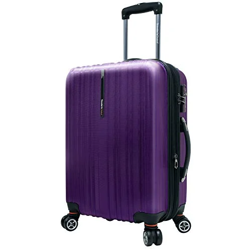 Travelers Choice Tasmania 21 Inch Expandable Spinner Luggage, Purple