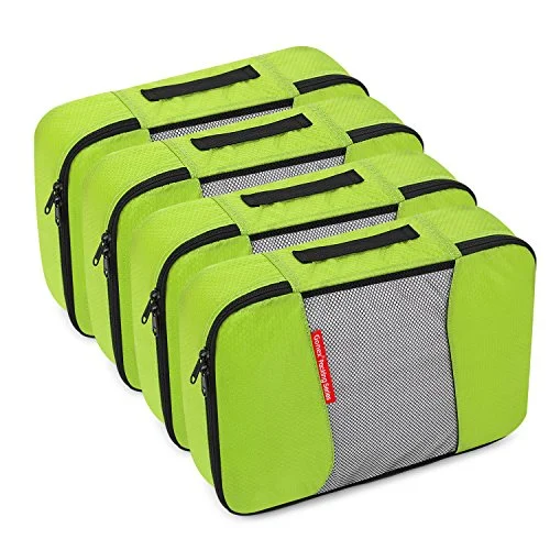 Gonex Packing Cubes Travel Organizer Cubes for Luggage 4xMedium Green