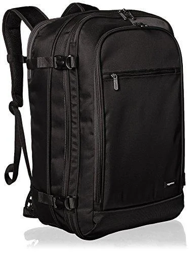 Amazonbasics Carry-On Travel Backpack, Black