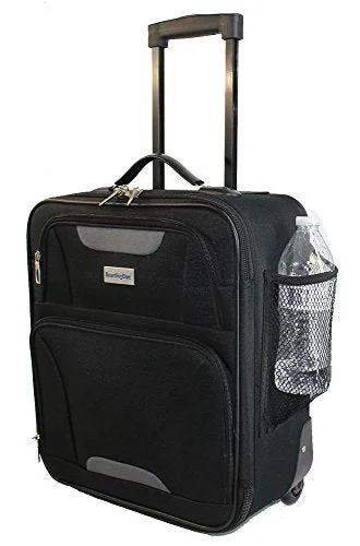 Boardingblue Airlines Rolling Personal Item Under Seat Luggage Frontier, Spirit (Black)