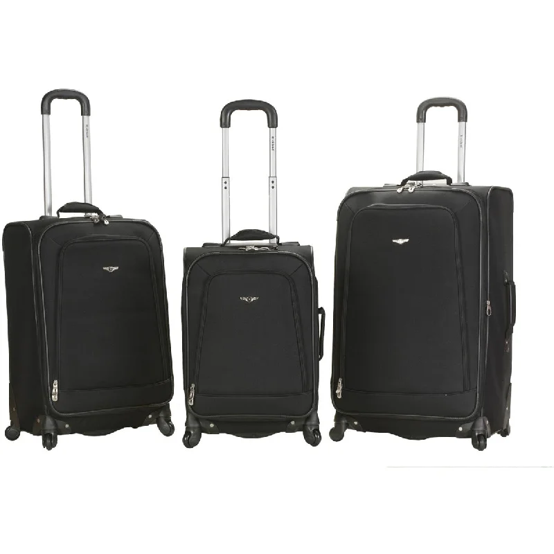 Rockland Luggage Monte Carlo 3 Piece Spinner Luggage Set