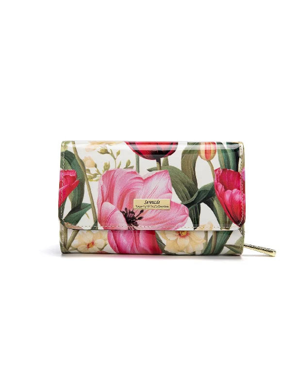 Serenade - WSF2102 Spring Tulip Medium Leather Wallet with RFID