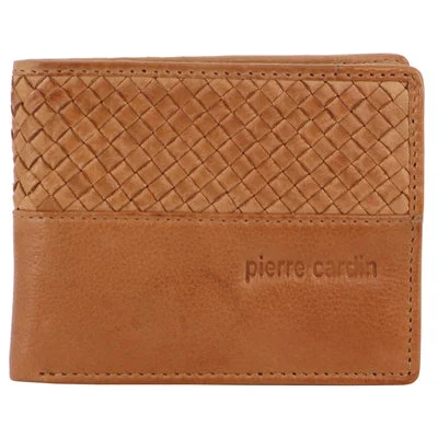 Pierre Cardin PC3463 Woven-Embossed Leather Mens TriFold Wallet *DC