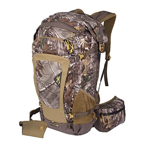 Browning Buck2500 Hunting Day Backpack, Realtree Camo, Teak/Desert Sage, Baumshell Fabric,